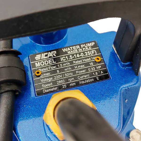 پمپ کف کش ایکار مدل IC1.5-14-0.25F
