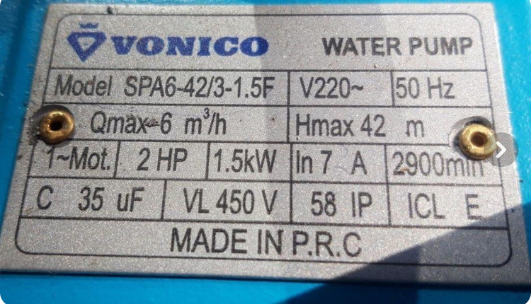 کفکش دو اینچ ۴۲ متری ونیکو مدل spa6-42/3-1.5f