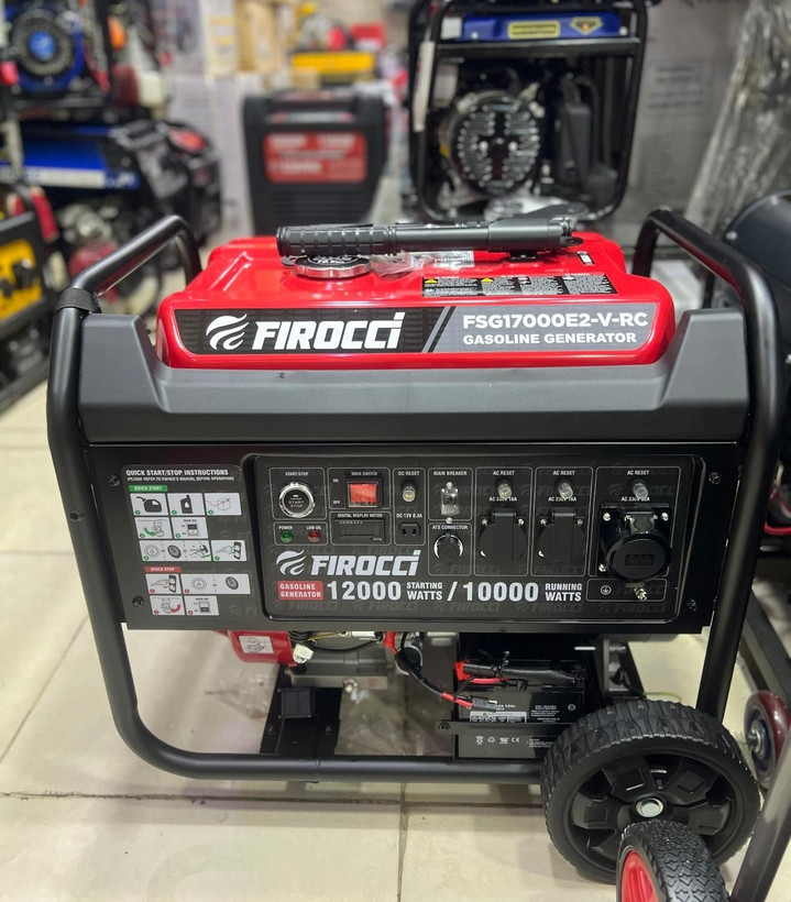 موتور برق 12 کیلووات تکفاز بنزینی برند فیروکسی، کد کالا FSG17000E2-V-RC