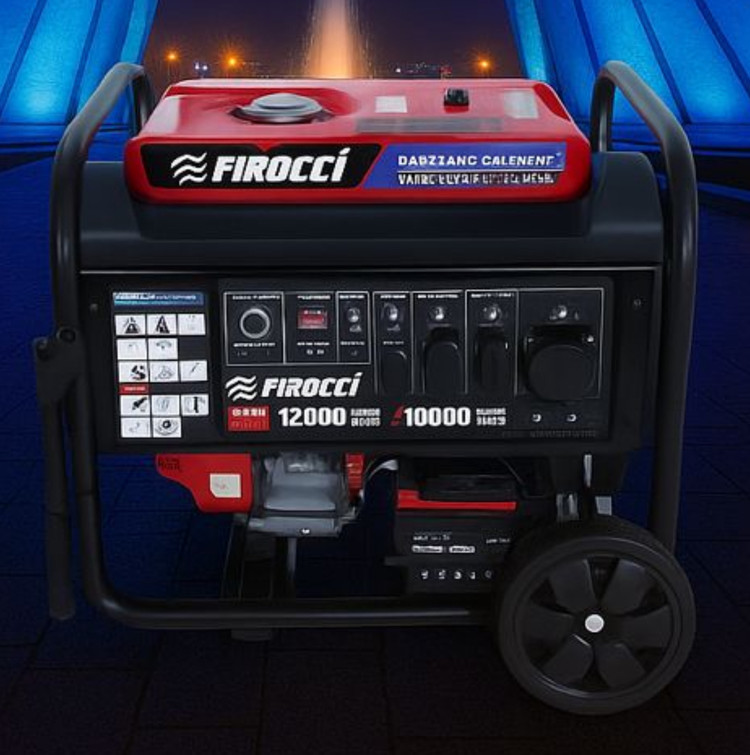 موتور برق 12 کیلووات تکفاز بنزینی برند فیروکسی، کد کالا FSG17000E2-V-RC