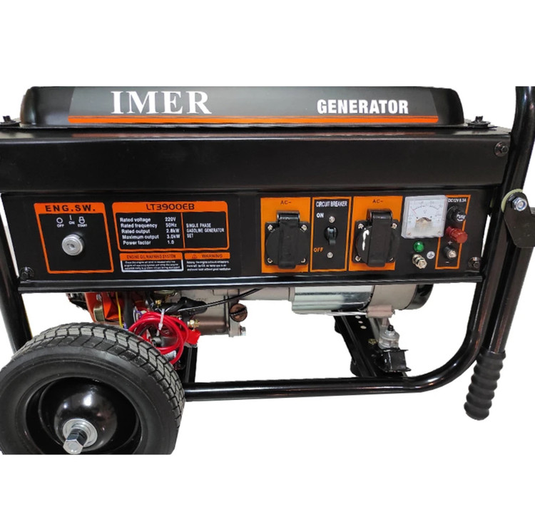 موتور برق ۳ کیلوات بنزینی استارتی چرخ دار ایمر LT3900EB