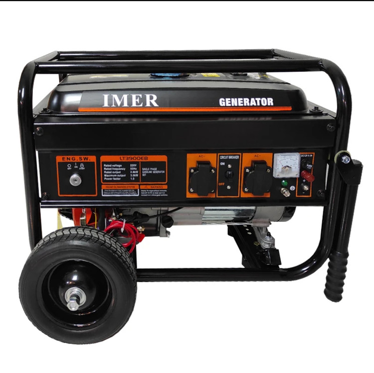 موتور برق ۳ کیلوات بنزینی استارتی چرخ دار ایمر LT3900EB